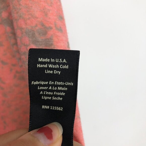 Elizabeth & James Salmon Coral Snakeskin Print Tank Top w/ Tassel Fringe S - Picture 5 of 9